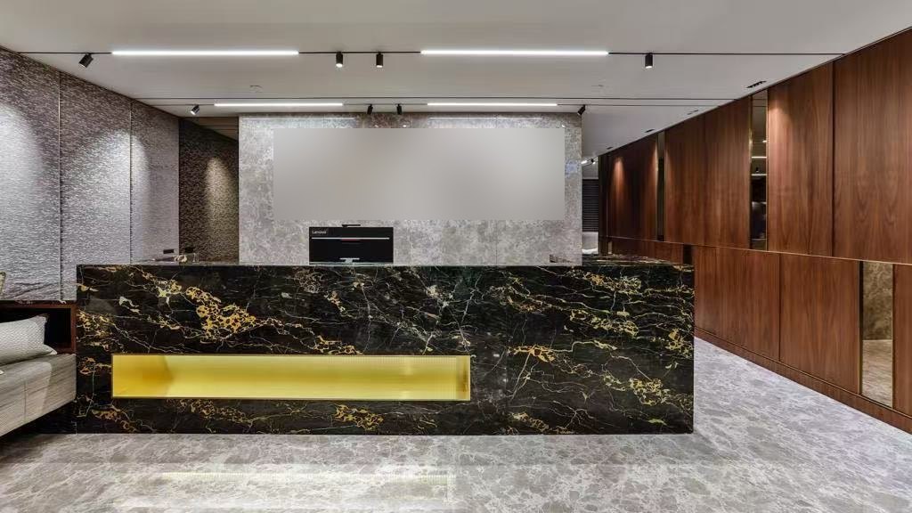 Corporate office — reception and boardroom